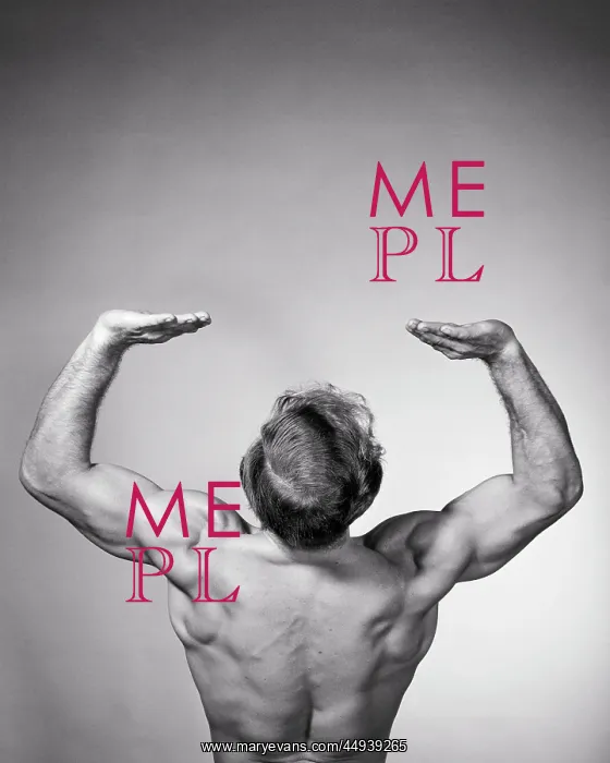 : Rear View Torso of Body-Builder Arms Raised Above : Rear View Torso of Body-Builder Arms Raised Above