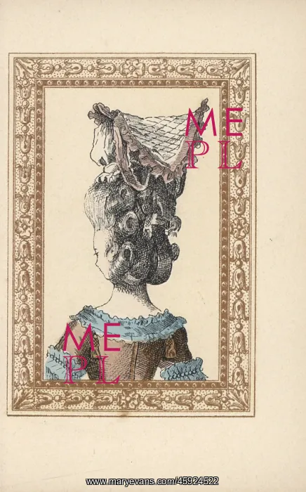  : Rear view of woman in chignon plaited in three