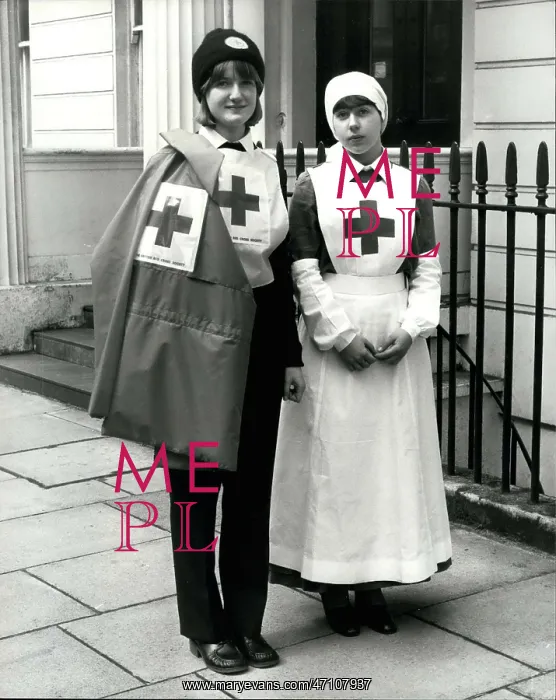 : Rebecca Williams, Elisabeth Grimsey, Red Cross uniform : Rebecca Williams, Elisabeth Grimsey, Red Cross uniform