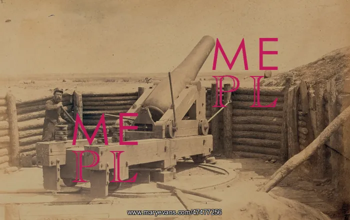 : Rebel gun in front of Fort Hell, April 1865 : Rebel gun in front of Fort Hell, April 1865