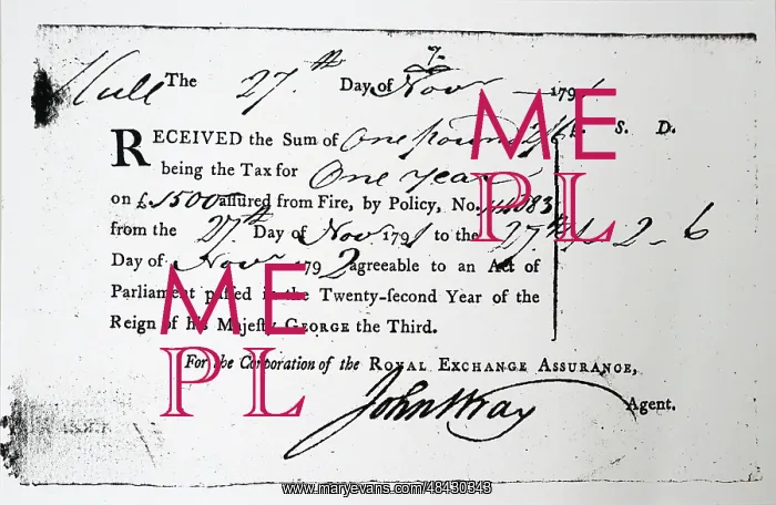: Receipt for premium for 1792 for a Royal Exchange : Receipt for premium for 1792 for a Royal Exchange