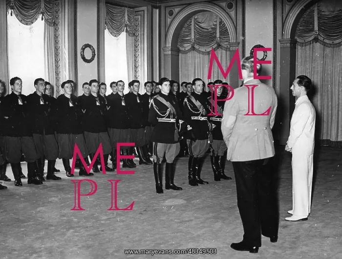 : Reception of a delegation of the fascist Youth : Reception of a delegation of the fascist Youth