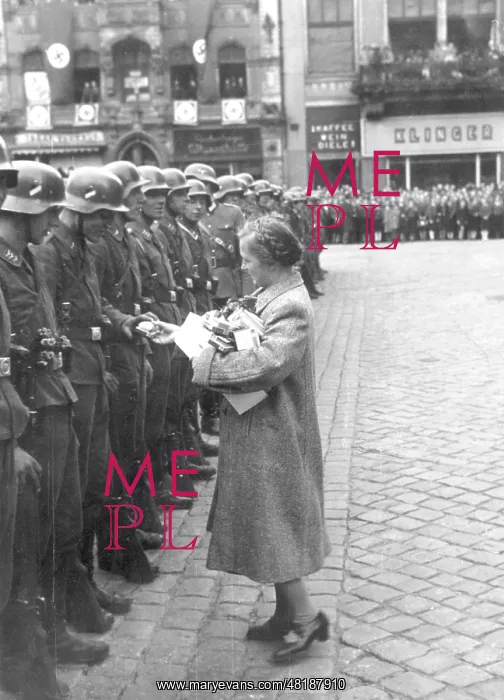 : Reception of German soldiers after the end of the fights in : Reception of German soldiers after the end of the fights in