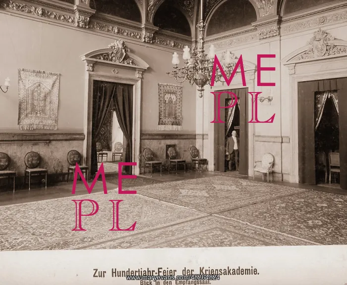 : Reception hall of the Prussian War Academy, 1910 : Reception hall of the Prussian War Academy, 1910