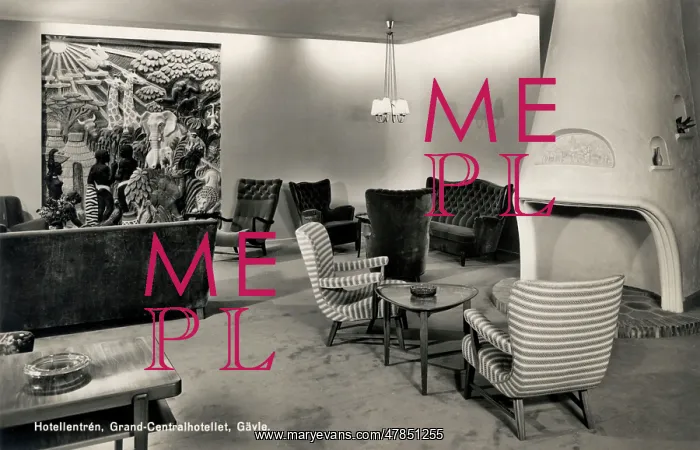 : Reception Lounge, Grand Central Hotel, Gefle (Gavle), Sweden : Reception Lounge, Grand Central Hotel, Gefle (Gavle), Sweden