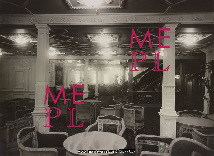 : Reception room in the RMS Olympic, the first : Reception room in the RMS Olympic, the first