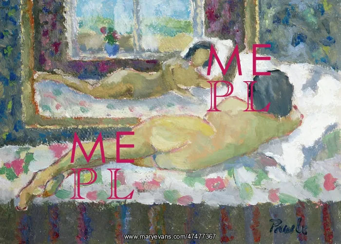 : Reclining Nude ' woman lying on a bed : Reclining Nude ' woman lying on a bed