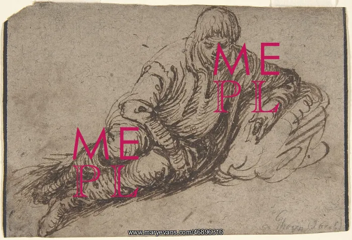 : A Reclining Peasant (recto); Study of a Young : A Reclining Peasant (recto); Study of a Young