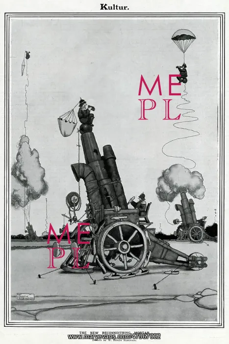 : The Reconnoitring Mortar by William Heath Robinson : The Reconnoitring Mortar by William Heath Robinson