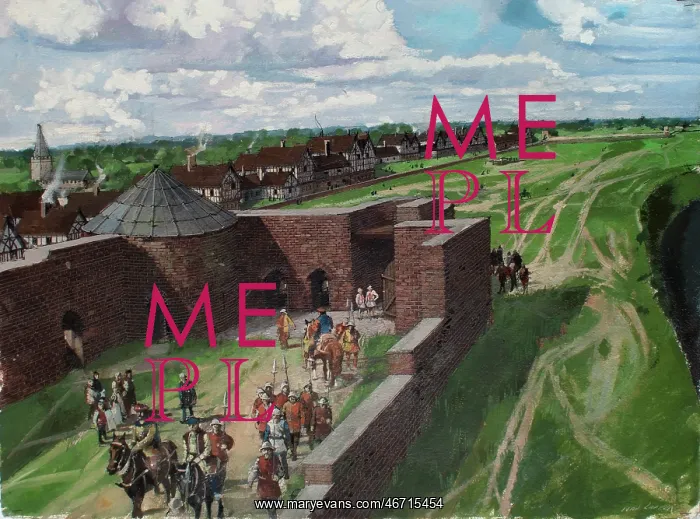 : Reconstructed view, Tower of London, 1540s : Reconstructed view, Tower of London, 1540s