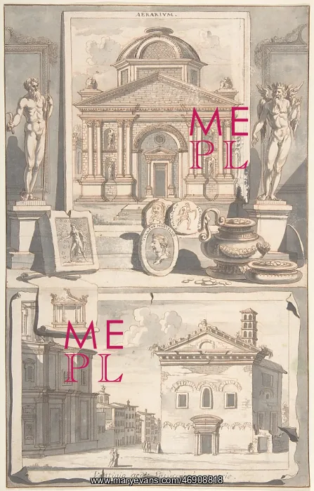 : A Reconstruction of the Aerarium (above) and a : A Reconstruction of the Aerarium (above) and a