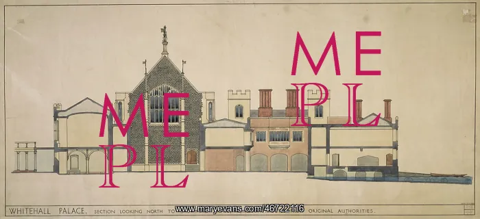 : Reconstruction cross-section, Whitehall Palace : Reconstruction cross-section, Whitehall Palace