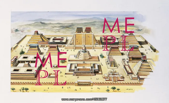 : Reconstruction of the Templo Mayor complex in the : Reconstruction of the Templo Mayor complex in the