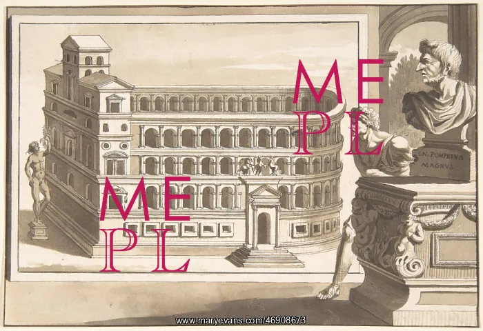 : A Reconstruction of the Theatre of Pompey, before : A Reconstruction of the Theatre of Pompey, before