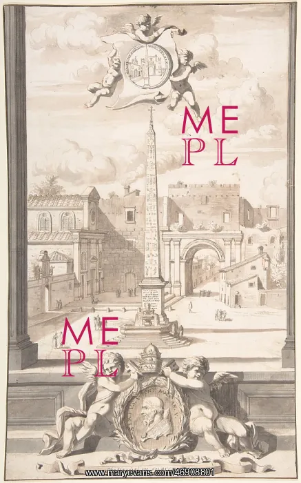 : A Reconstruction of a View of the Obelisk at the : A Reconstruction of a View of the Obelisk at the