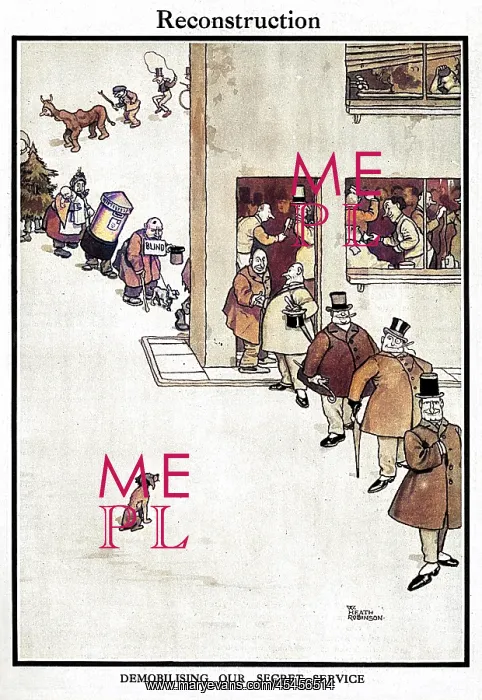 : Reconstruction by William Heath Robinson, WW1 cartoon : Reconstruction by William Heath Robinson, WW1 cartoon