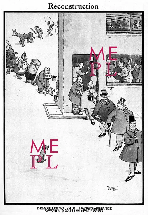 : Reconstruction by William Heath Robinson, WW1 cartoon : Reconstruction by William Heath Robinson, WW1 cartoon