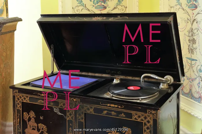 : Record player, Kylemore Abbey, County Galway, Ireland : Record player, Kylemore Abbey, County Galway, Ireland