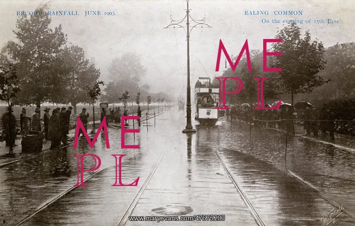 : Record rainfall, Ealing Common, West London : Record rainfall, Ealing Common, West London