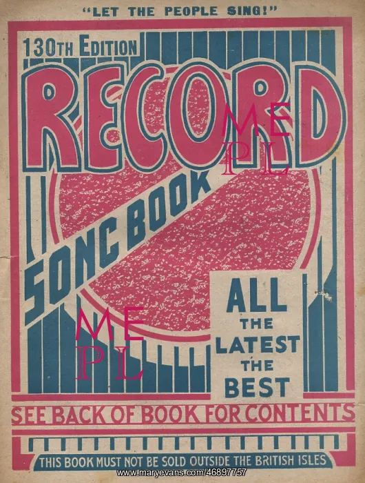 : Record Song Book, 130th Edition - cover, record : Record Song Book, 130th Edition - cover, record
