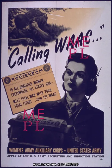 : Recruiting Poster for the Women's Army Auxiliary : Recruiting Poster for the Women's Army Auxiliary