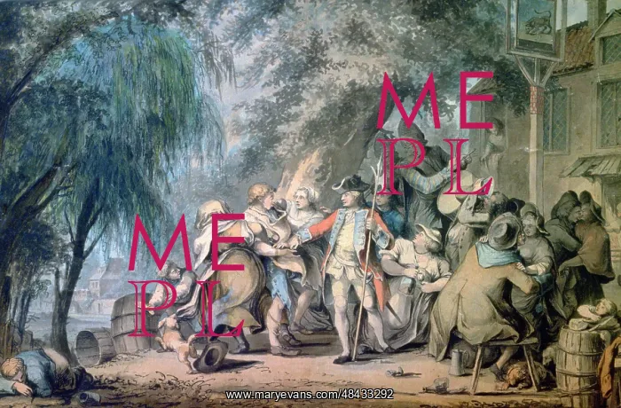 : The Recruiting Sergeant; Watercolour. 1770. painted : The Recruiting Sergeant; Watercolour. 1770. painted