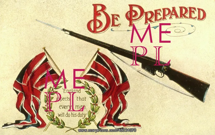 : Recruitment postcard, England expects, , WW1 : Recruitment postcard, England expects, , WW1
