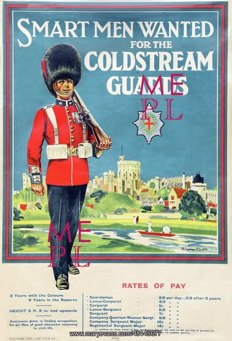 : Recruitment poster, Coldstream Guards : Recruitment poster, Coldstream Guards