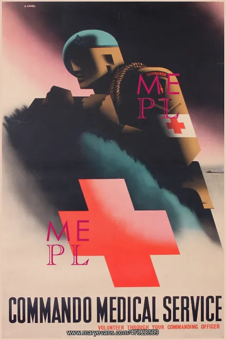 : Recruitment poster, Commando Medical Service, WW2 : Recruitment poster, Commando Medical Service, WW2