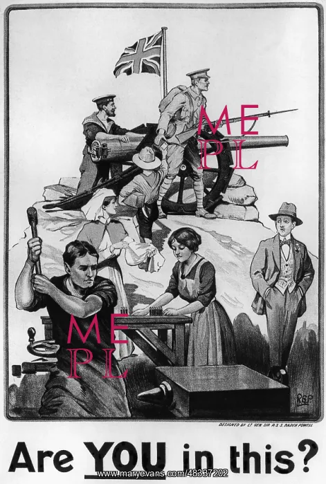 : Recruitment poster in Great Britain, 1915 : Recruitment poster in Great Britain, 1915