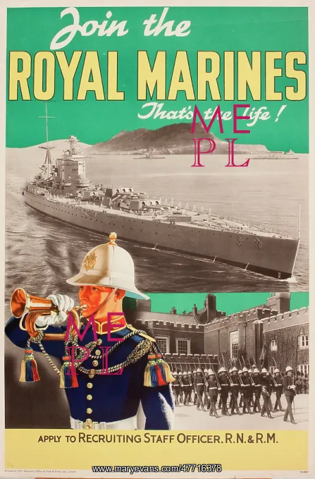 : Recruitment poster, The Royal Marines : Recruitment poster, The Royal Marines