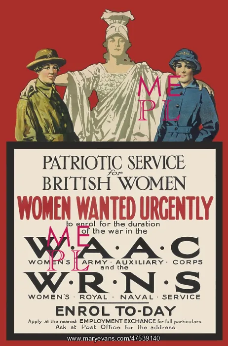 : Recruitment poster for the WAAC and WRNS : Recruitment poster for the WAAC and WRNS