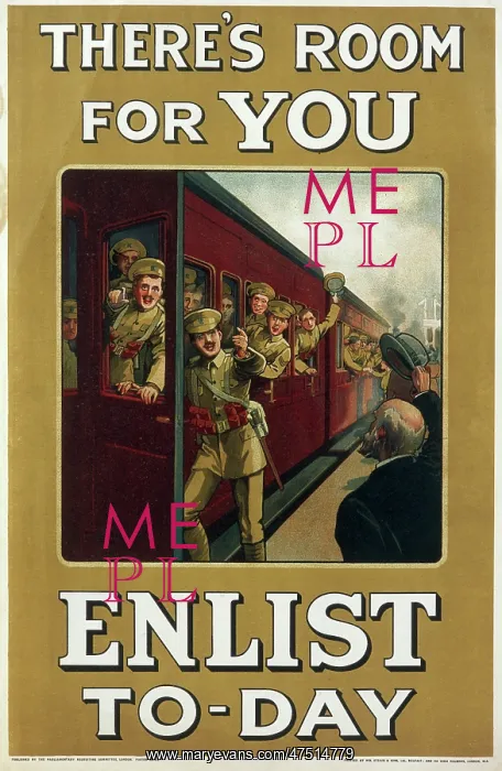 : RECRUITMENT POSTER WWI : RECRUITMENT POSTER WWI