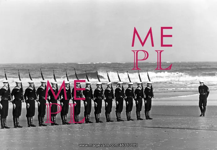 : Recruits of the Kriegsmarine drill on the sea : Recruits of the Kriegsmarine drill on the sea