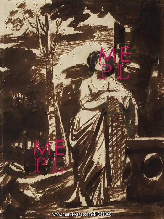 : Recto: a Lady Leaning on a Pedestal. Verso: figure studies : Recto: a Lady Leaning on a Pedestal. Verso: figure studies