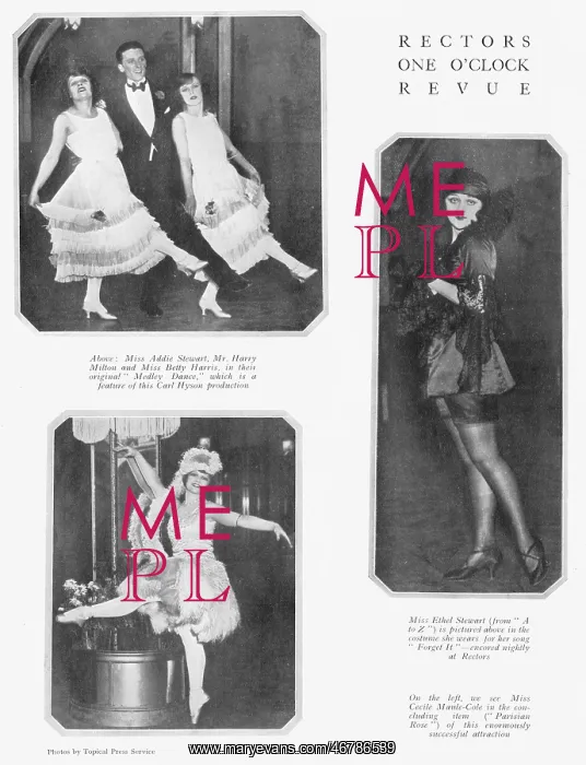 : Rector's One O'Clock Revue, cabaret show : Rector's One O'Clock Revue, cabaret show