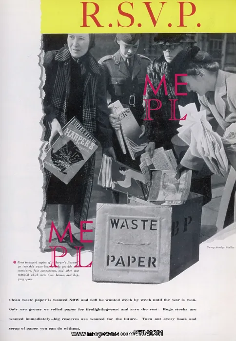 : Recycling magazines for the war effort : Recycling magazines for the war effort
