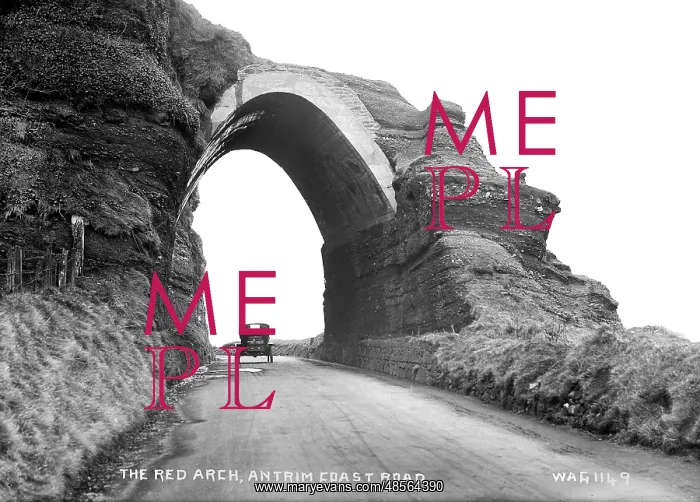 : The Red Arch, Antrim Coast Road : The Red Arch, Antrim Coast Road