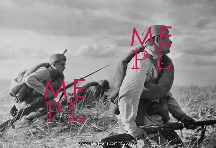 : Red Army soldiers in exercises in far eastern : Red Army soldiers in exercises in far eastern