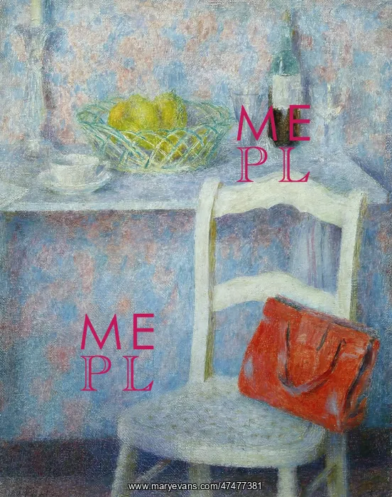 : The Red Bag ' red bag on a white chair : The Red Bag ' red bag on a white chair