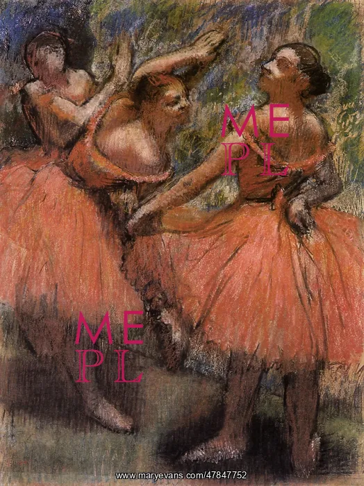  : Red Ballet Skirts, by Degas