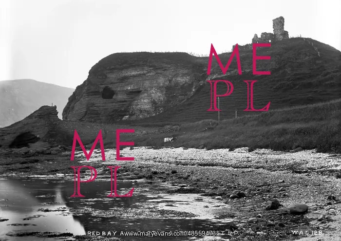 : Red Bay and Castle, Antrim Coast Road : Red Bay and Castle, Antrim Coast Road