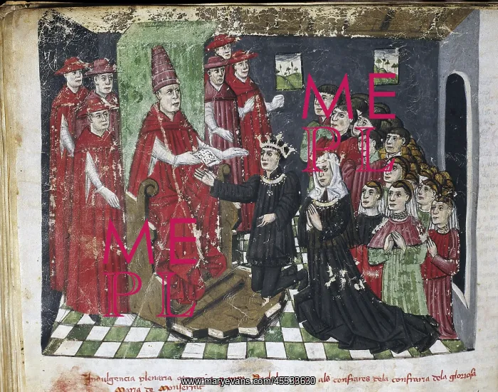: Red Book of Montserrat. 14th c. - 16th c. Pope : Red Book of Montserrat. 14th c. - 16th c. Pope