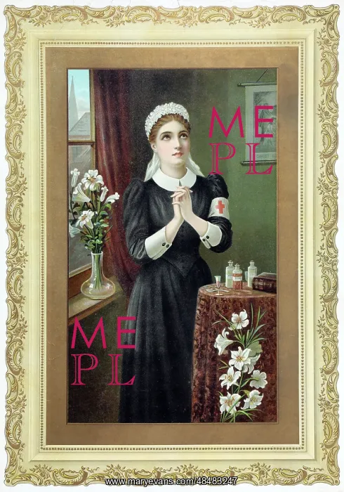  : Red Cross nurse praying