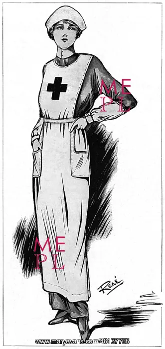 : Red Cross nurse regulation uniform, WW1 : Red Cross nurse regulation uniform, WW1