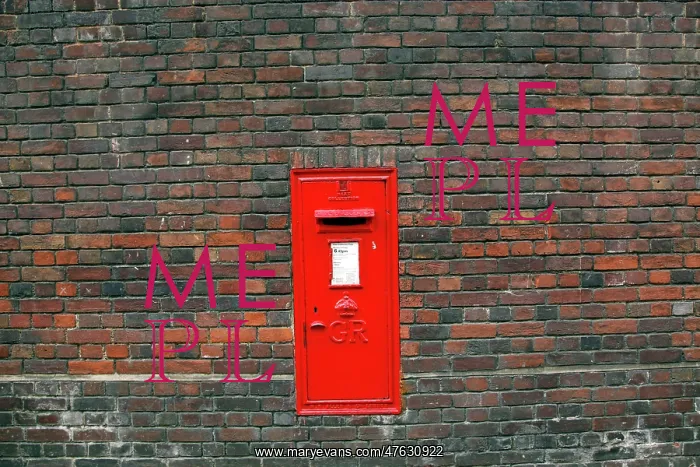  : Red English Post Box in a brick wall