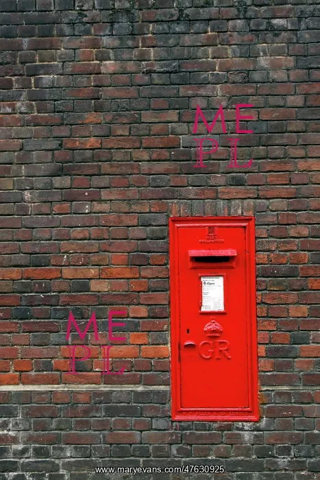  : Red English Post Box in a brick wall