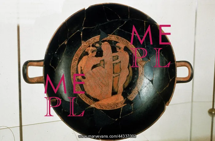 : Red-figure kylix from Attica, showing : Red-figure kylix from Attica, showing