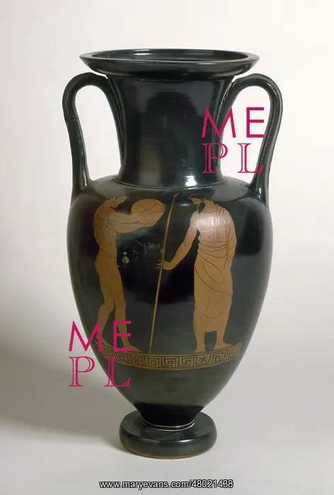 : Red-figure Nolan amphora - discus thrower : Red-figure Nolan amphora - discus thrower