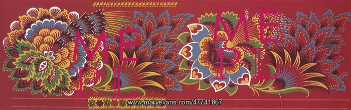  : Red Floral Repeat Pattern
